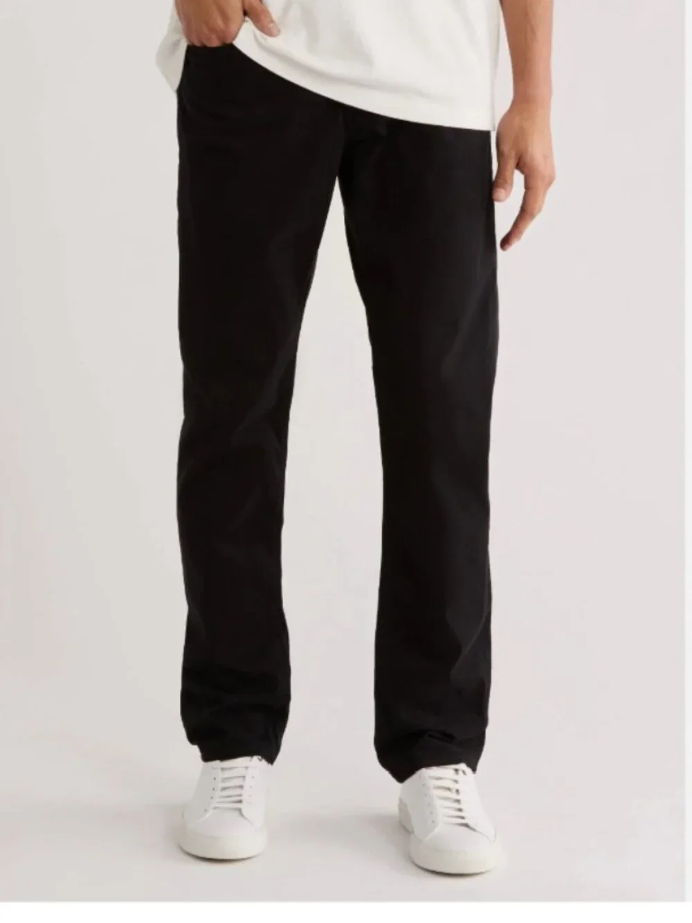 AG Tellis W38 L32 Modern Slim Pants Lightweight Italian Satin Fabric Jeans Black